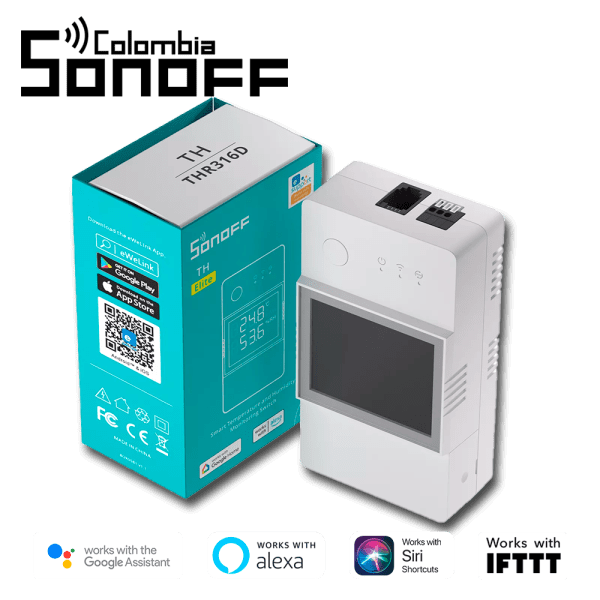 Relé inteligente con monitor de temperatura y humedad THR316D - Imagen 3